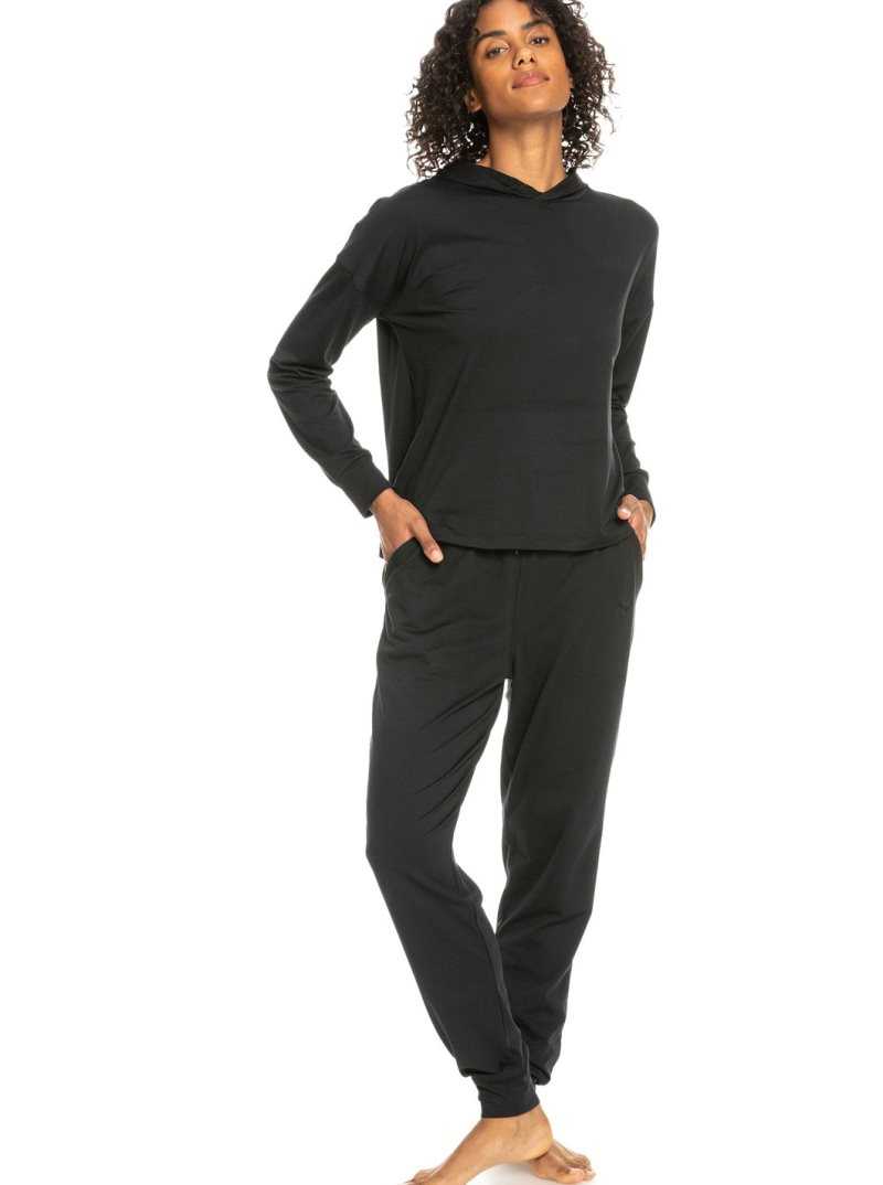 Hauts Roxy Naturally Active Hoodie Femme Grise Foncé | 936825QLU