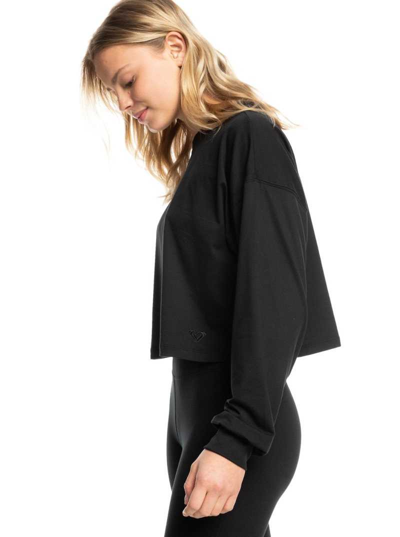 Hauts Roxy Naturally Active Long Sleeve T-Shirt Femme Grise Foncé | 453782PRH
