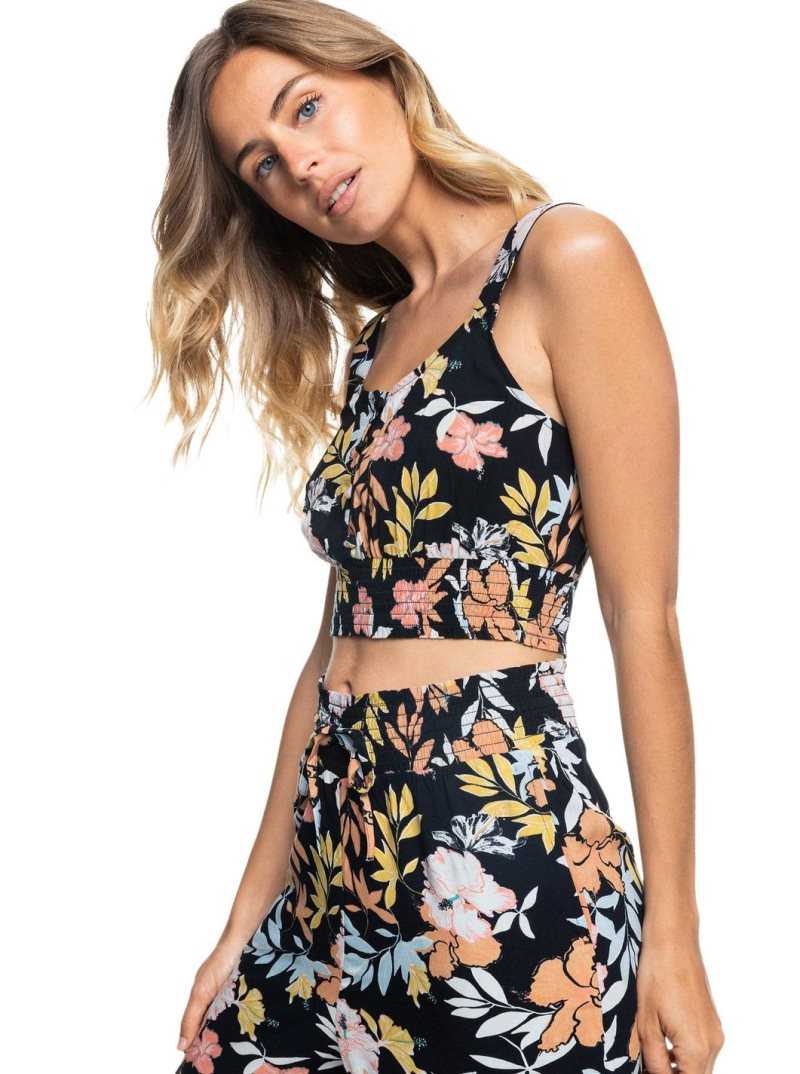 Hauts Roxy Sea Fog Lanières Tank Femme Grise Foncé | 740529PLF