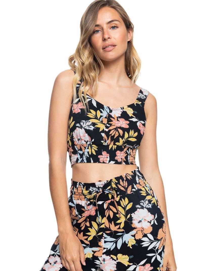 Hauts Roxy Sea Fog Lanières Tank Femme Grise Foncé | 740529PLF