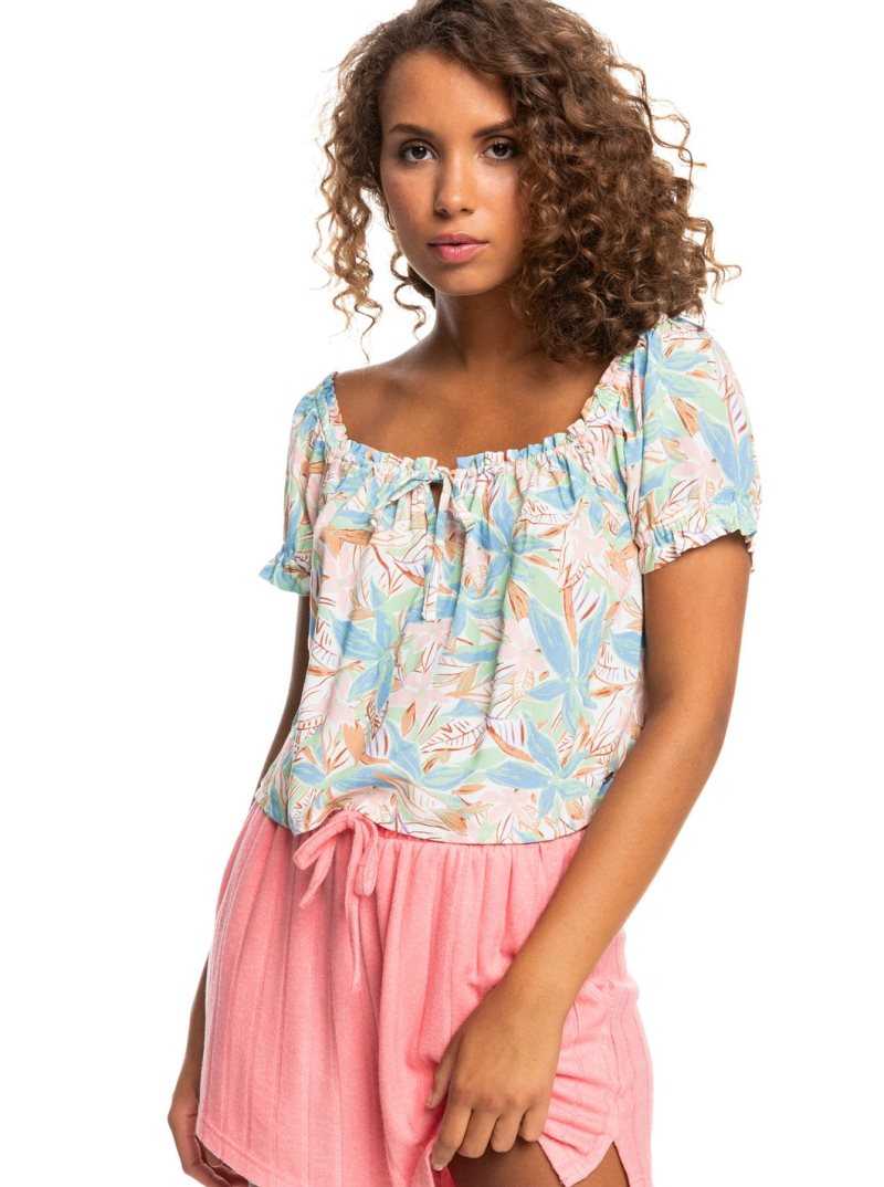 Hauts Roxy Shallow Love Corta Sleeve Femme | 263795CQI
