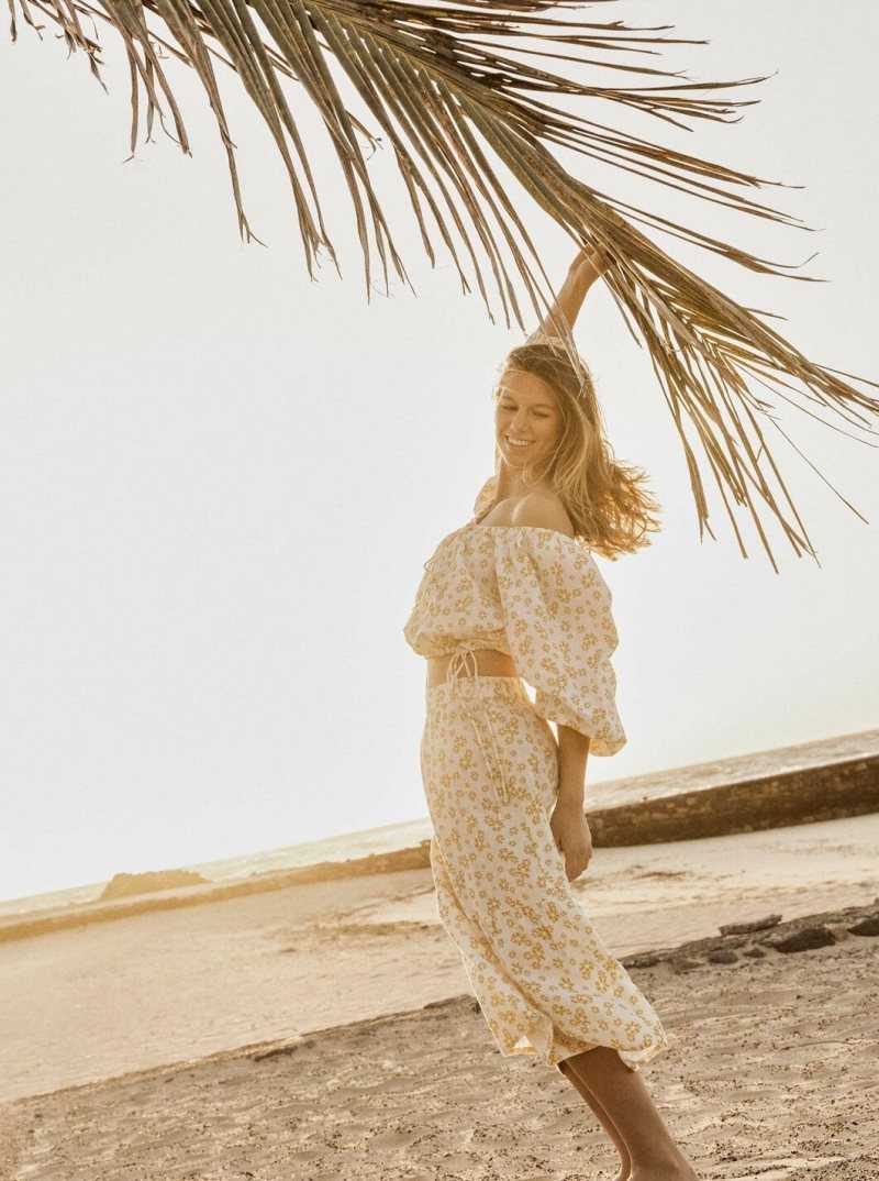 Hauts Roxy Soho Sessions Long Sleeve Off The Shoulder Femme Blanche Fleur | 275638WLU