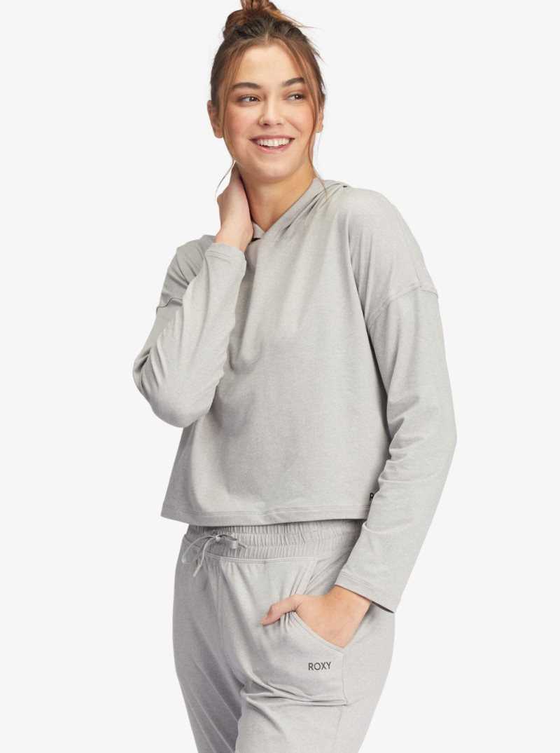 Hauts Roxy Sun Might Shine Long Sleeve Encapuchonné T-Shirt Femme | 369450TMV