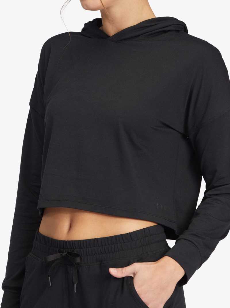 Hauts Roxy Sun Might Shine Long Sleeve Encapuchonné T-Shirt Femme Grise Foncé | 634518UPY