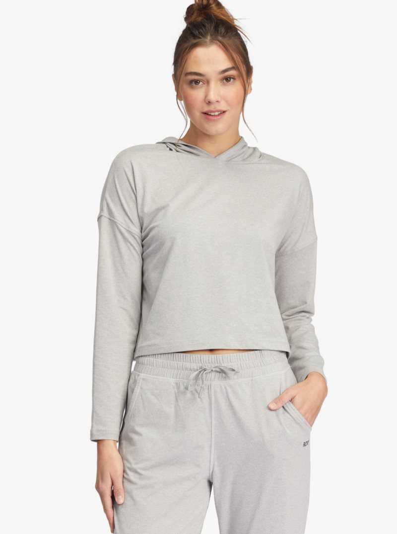 Hauts Roxy Sun Might Shine Long Sleeve Encapuchonné T-Shirt Femme Rose | 915640KFE