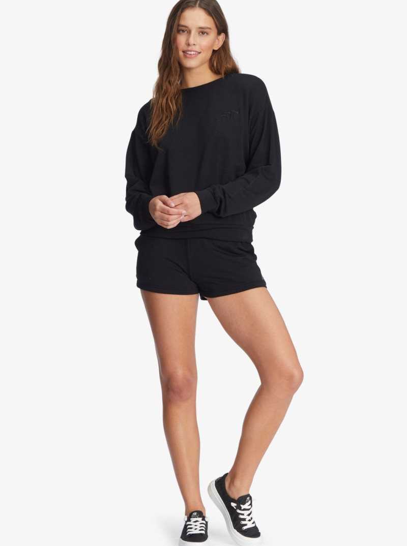 Hauts Roxy Surfing By Moonlight Long Sleeve Lounge Femme Grise Foncé | 245960GBD