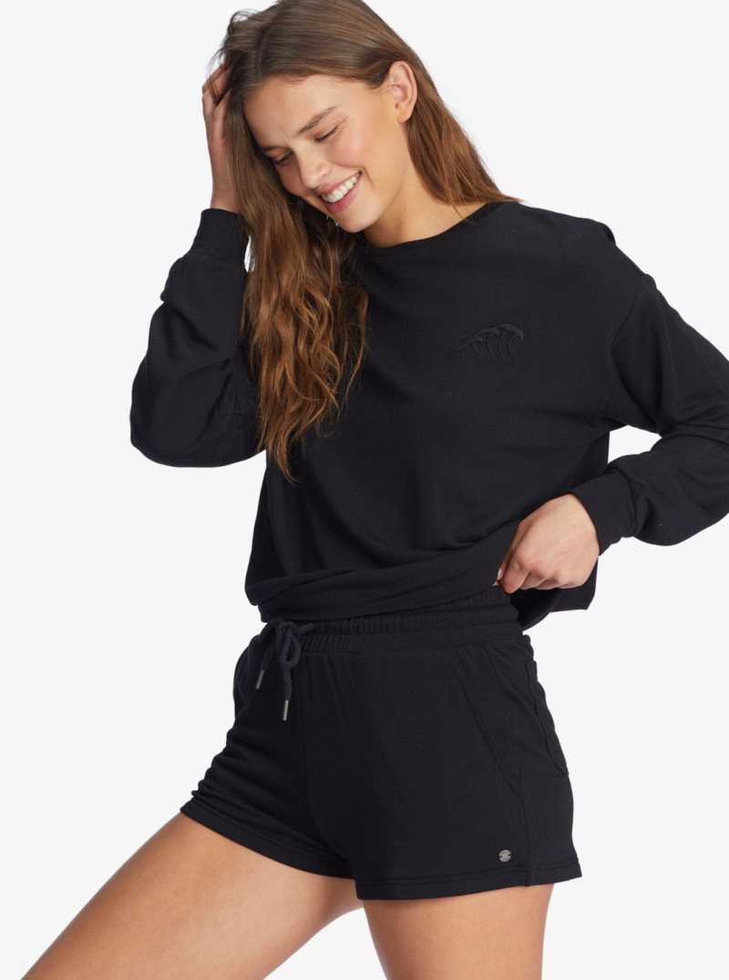 Hauts Roxy Surfing By Moonlight Long Sleeve Lounge Femme Grise Foncé | 245960GBD