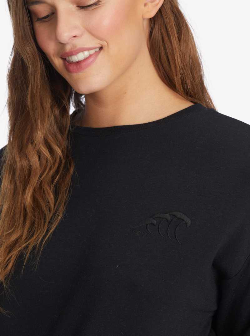 Hauts Roxy Surfing By Moonlight Long Sleeve Lounge Femme Grise Foncé | 245960GBD
