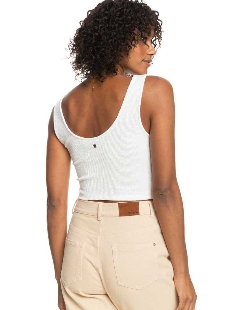Hauts Roxy Time To Move Rib Knit Lanières Femme Blanche | 687319KMD