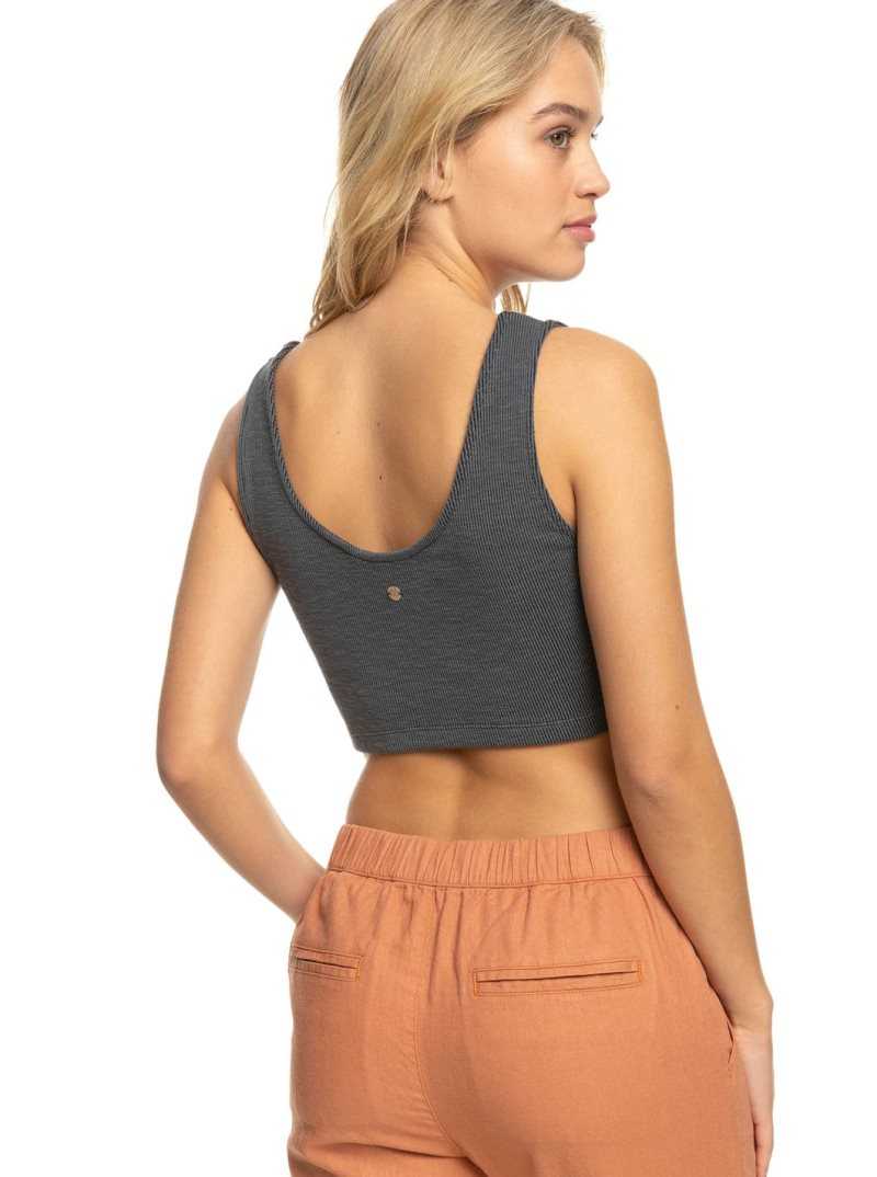 Hauts Roxy Time To Move Rib Knit Lanières Femme Grise Foncé | 932754TSE