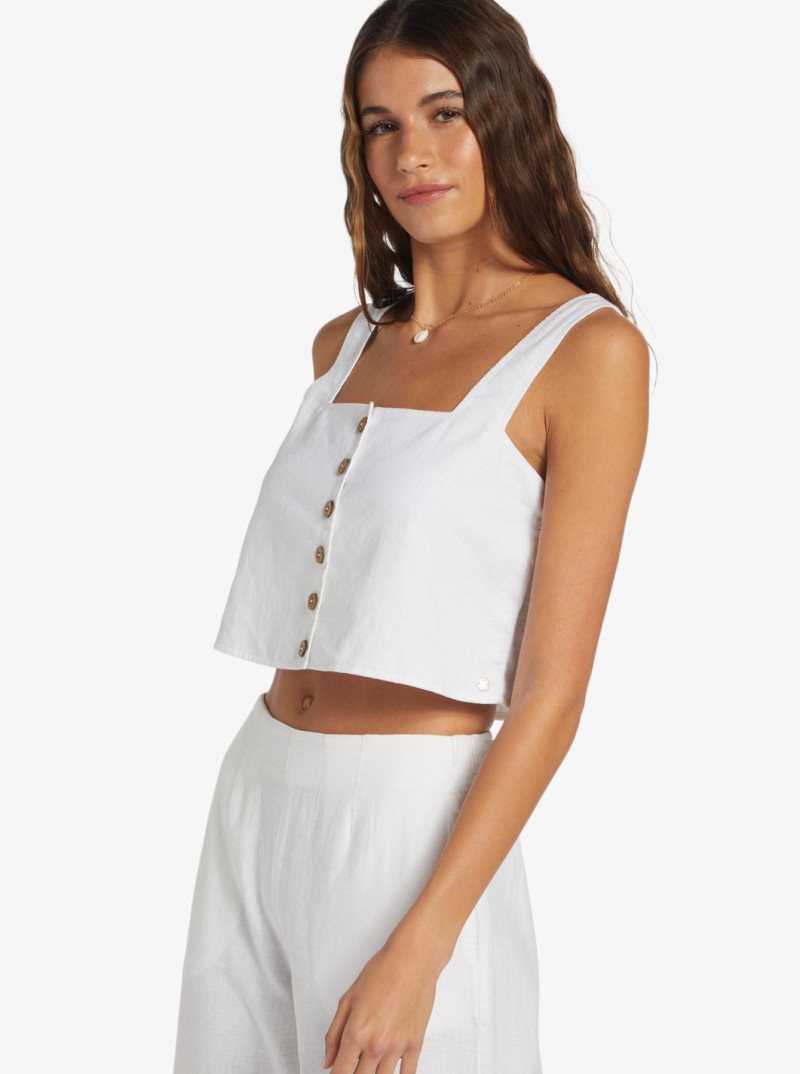 Hauts Roxy Together Sunset Tank Femme Blanche | 760321COA