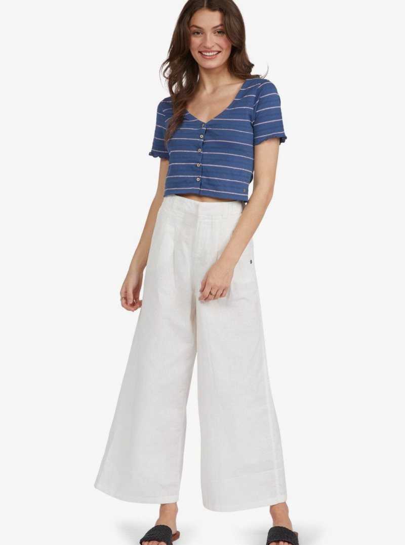 Hauts Roxy Uncomplicated Mind Button Up Femme Indigo | 815347WJU