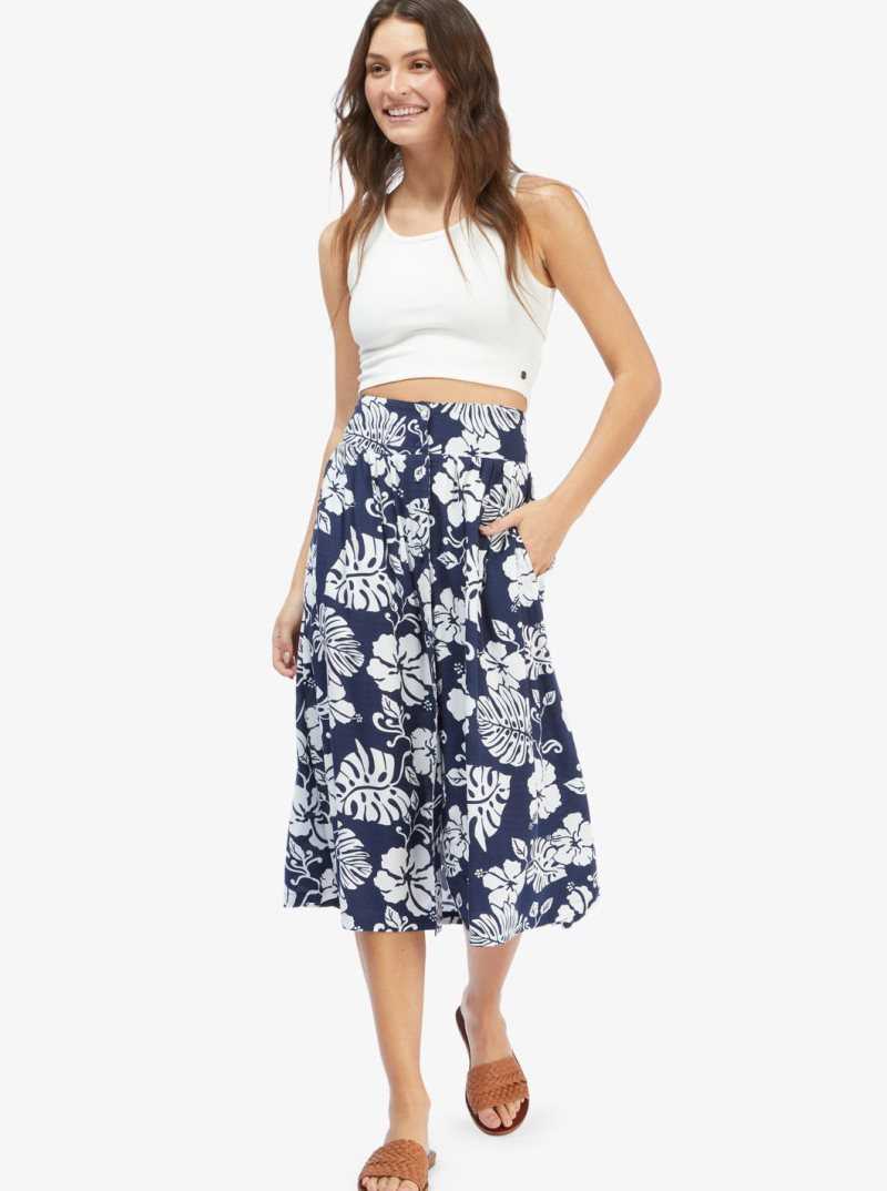 Jupe Roxy Never Been Better Midi Femme Indigo | 315082KGY