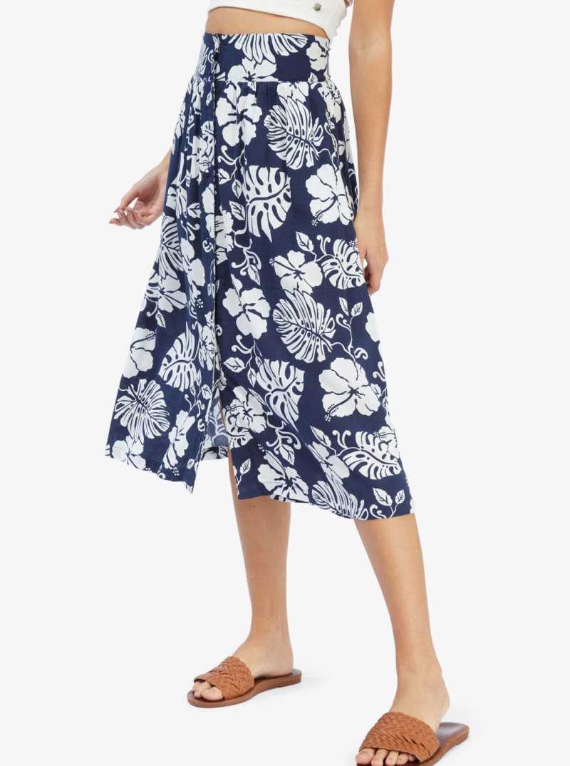 Jupe Roxy Never Been Better Midi Femme Indigo | 315082KGY