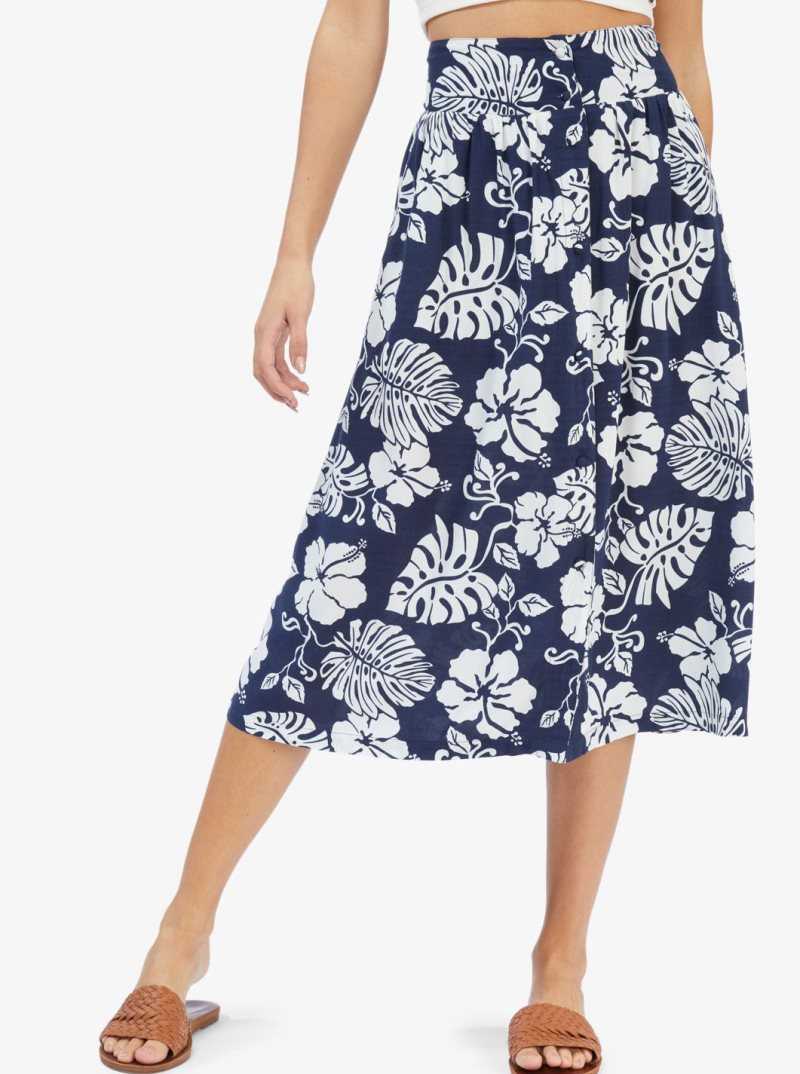 Jupe Roxy Never Been Better Midi Femme Indigo | 315082KGY