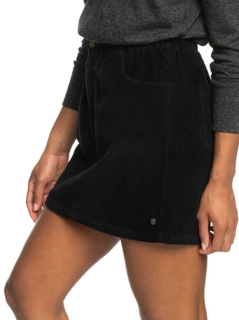 Jupe Roxy Silent Days Corduroy Femme Grise Foncé | 671398IDL
