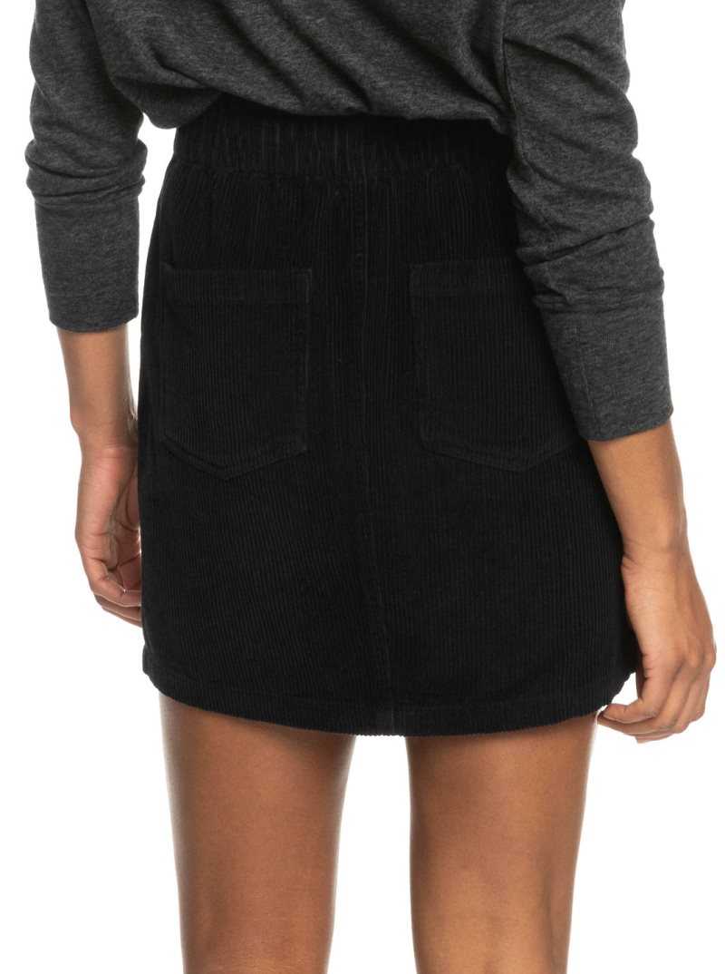 Jupe Roxy Silent Days Corduroy Femme Grise Foncé | 671398IDL