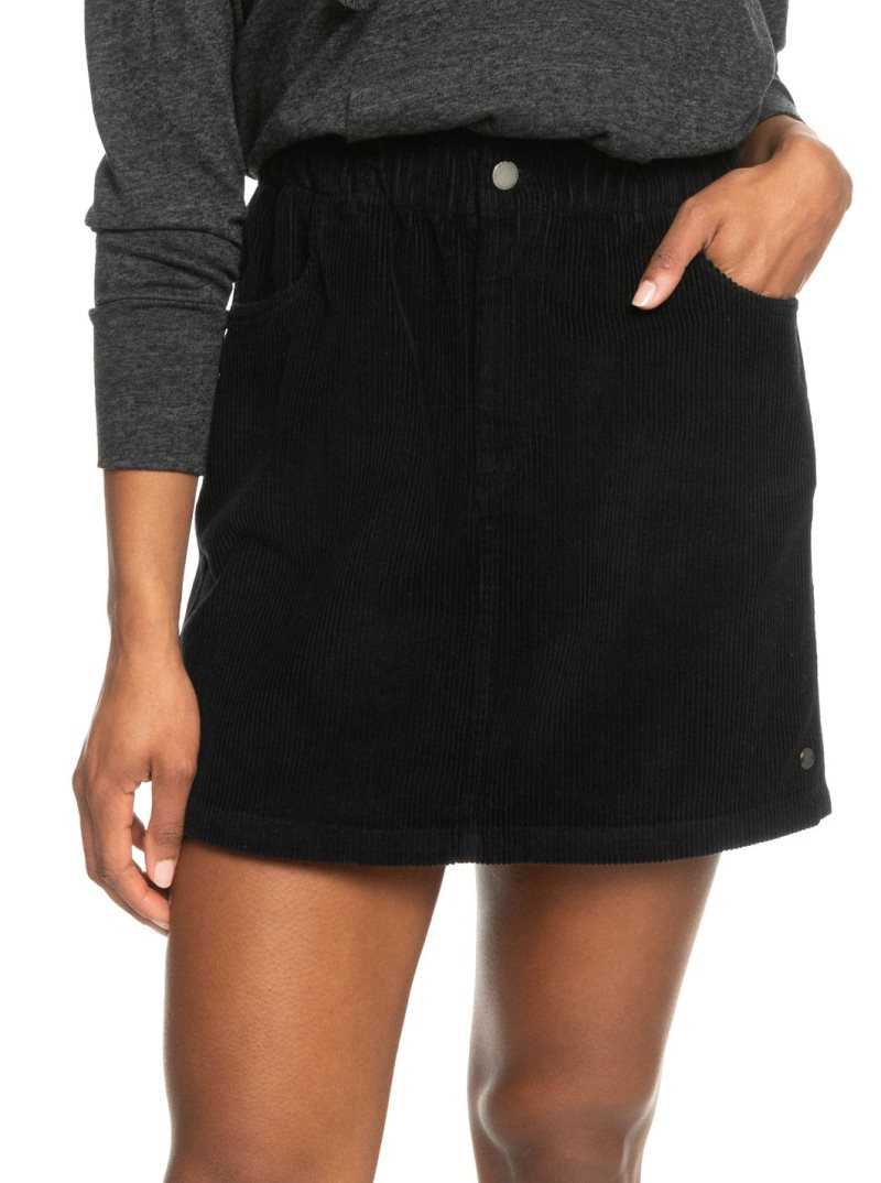 Jupe Roxy Silent Days Corduroy Femme Grise Foncé | 671398IDL