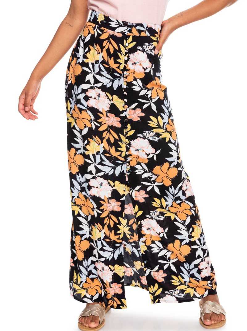 Jupe Roxy Sunset Shimmer Maxi Femme Grise Foncé | 304526OGE
