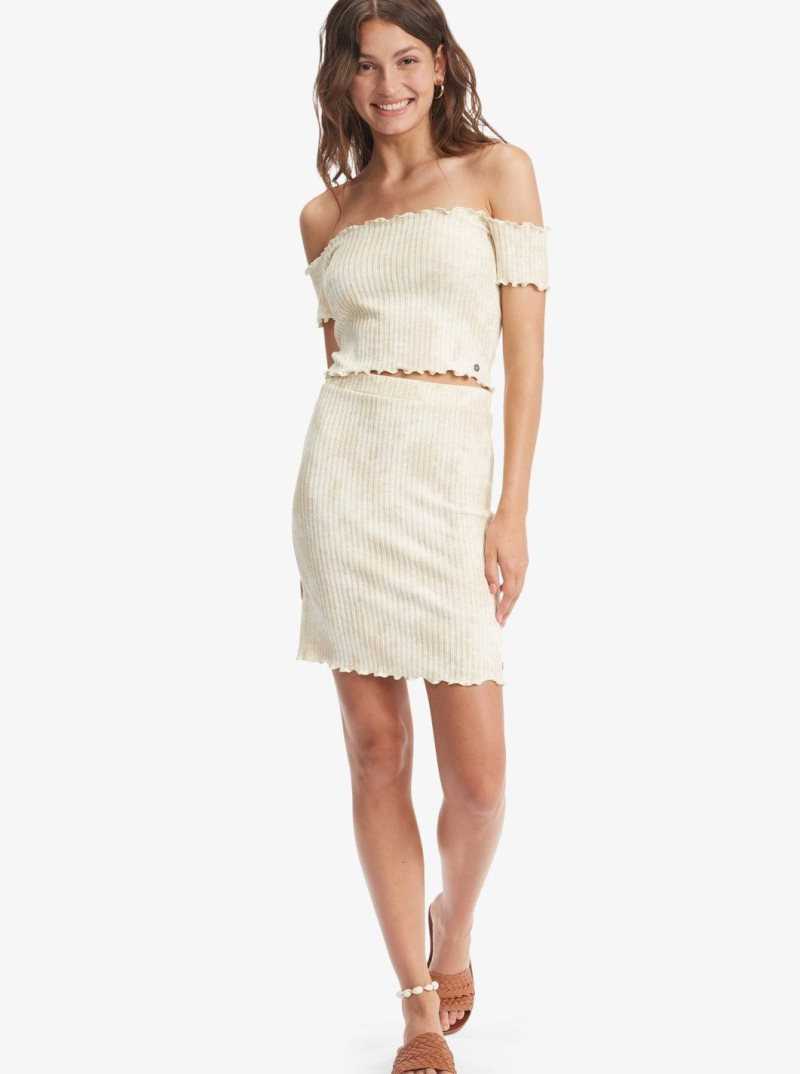 Jupe Roxy Venice Babe Rib Knit Femme Lavage | 621879IAE