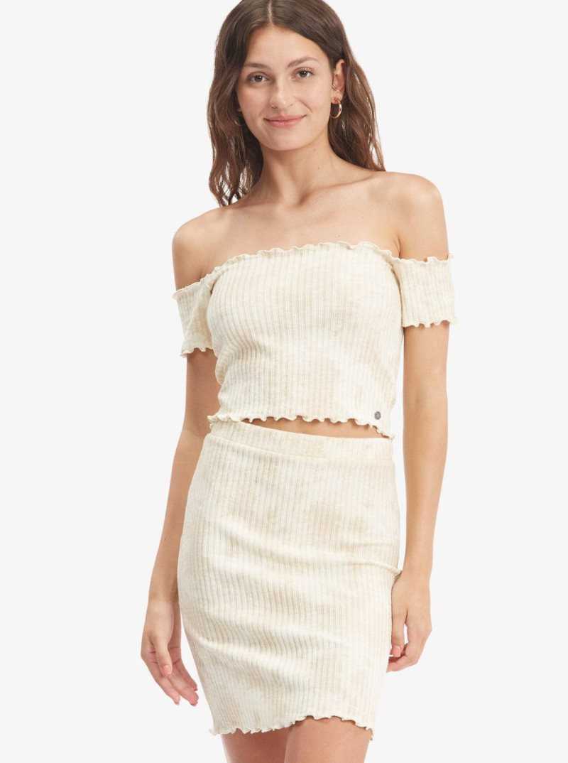 Jupe Roxy Venice Babe Rib Knit Femme Lavage | 621879IAE