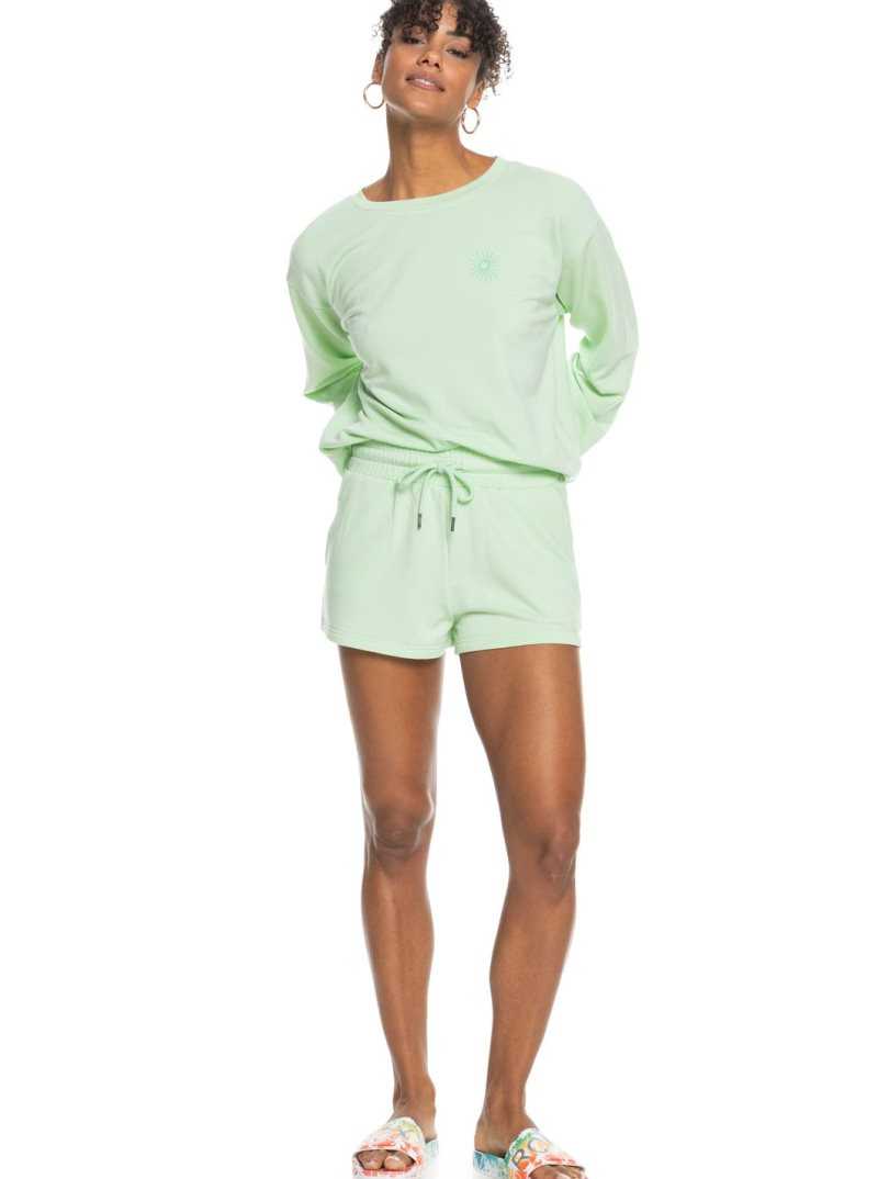 Loungewear Roxy Check Out Sweat Shorts Femme Vert | 471253MWA