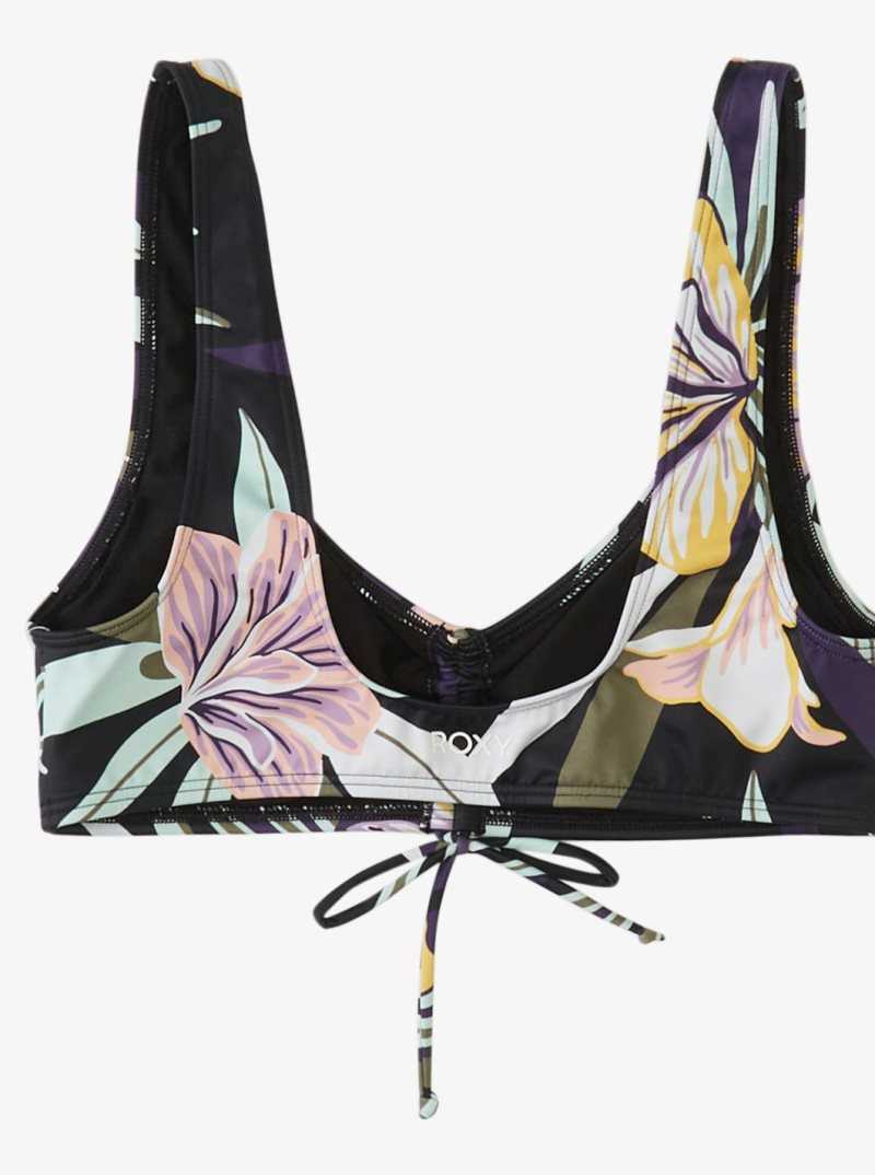 Maillots De Bain Roxy Active Athlétiques Bralette Femme Noir | 142683OZE