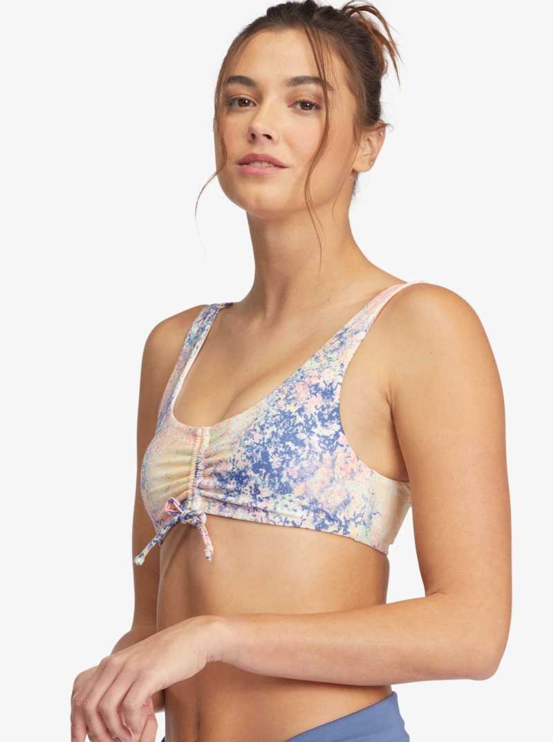 Maillots De Bain Roxy Active Athlétiques Bralette Femme Blanche Vert | 625891NIW
