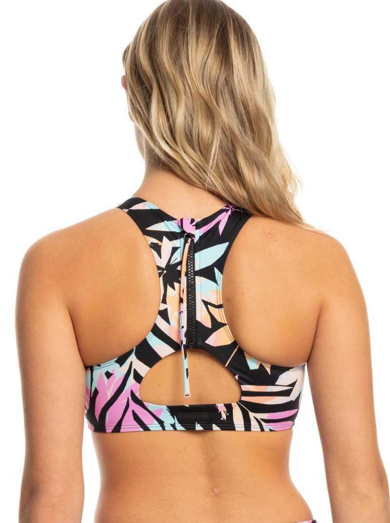 Maillots De Bain Roxy Active Bra Femme Grise Foncé Vert | 680215FDI