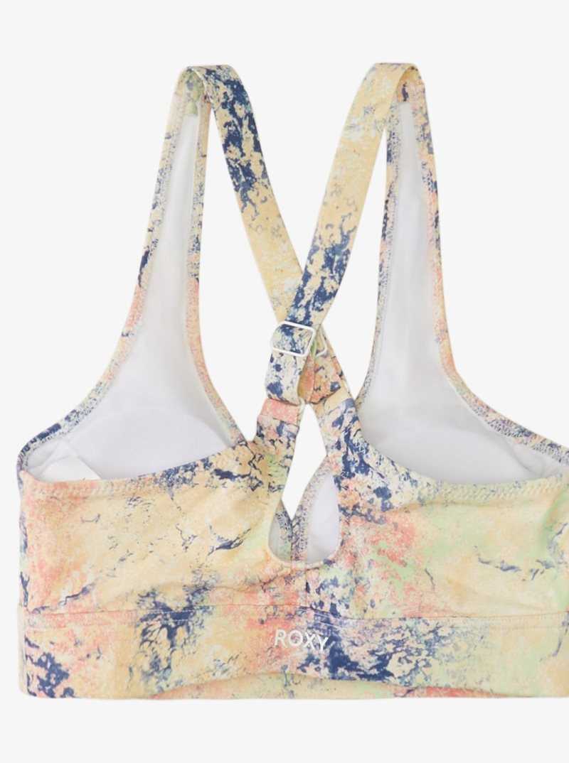 Maillots De Bain Roxy Active Halter Femme Blanche Vert | 870341JTS