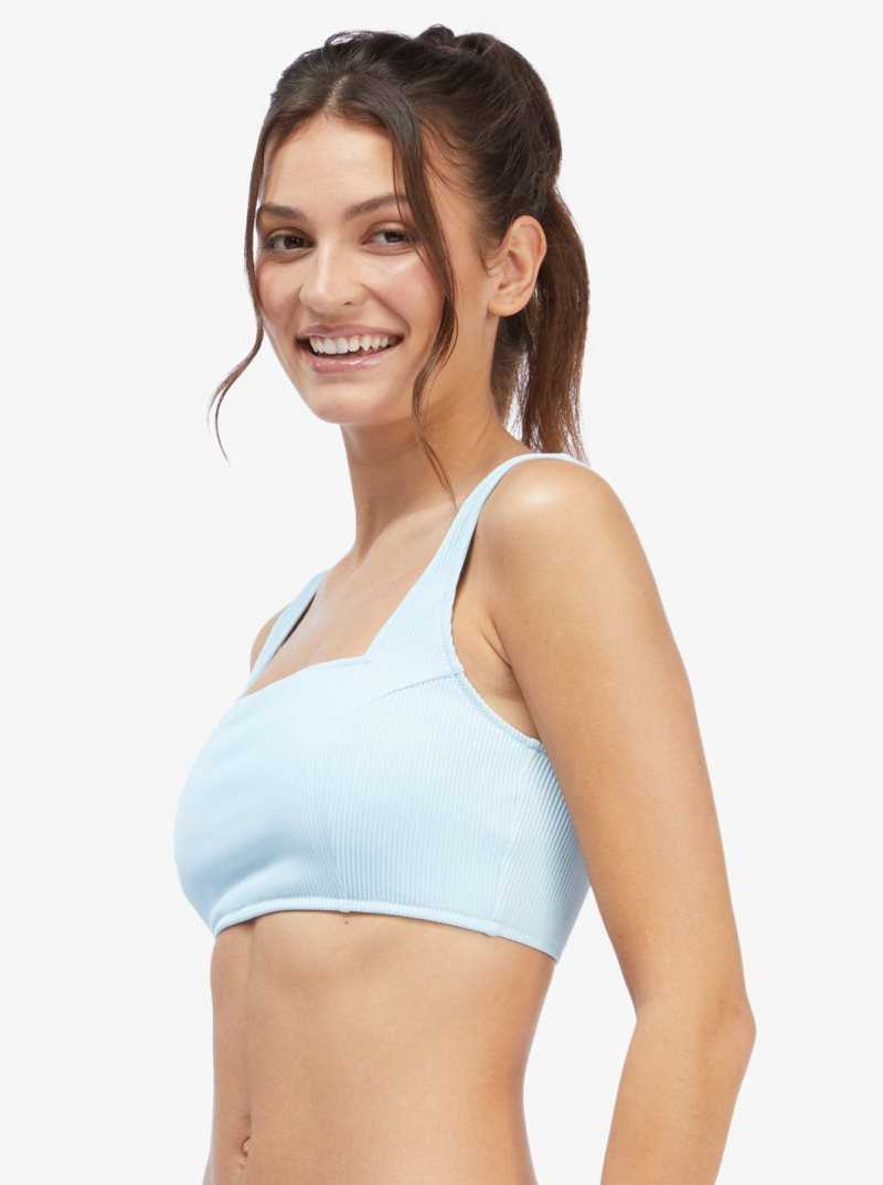 Maillots De Bain Roxy Active Tankini Sports Bra Femme Bleu | 340285FHO