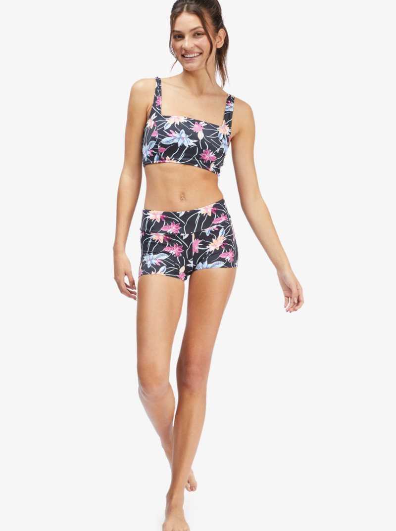 Maillots De Bain Roxy Active Tankini Sports Bra Femme Grise Foncé | 681429PHQ