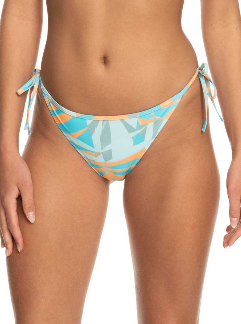 Maillots De Bain Roxy Pro The Tie Claquette Cheeky Femme Bleu | 041639KEH