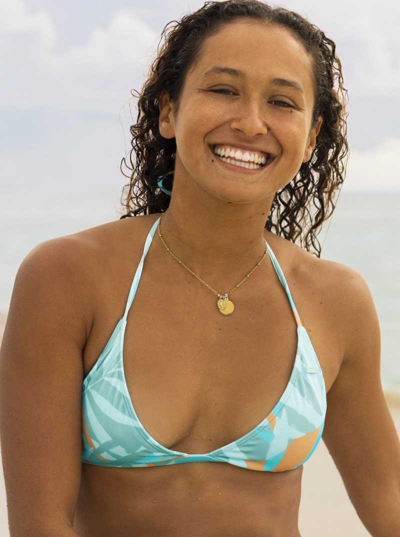Maillots De Bain Roxy Pro The True Air Tiki Triangle Femme Bleu | 319582WQG