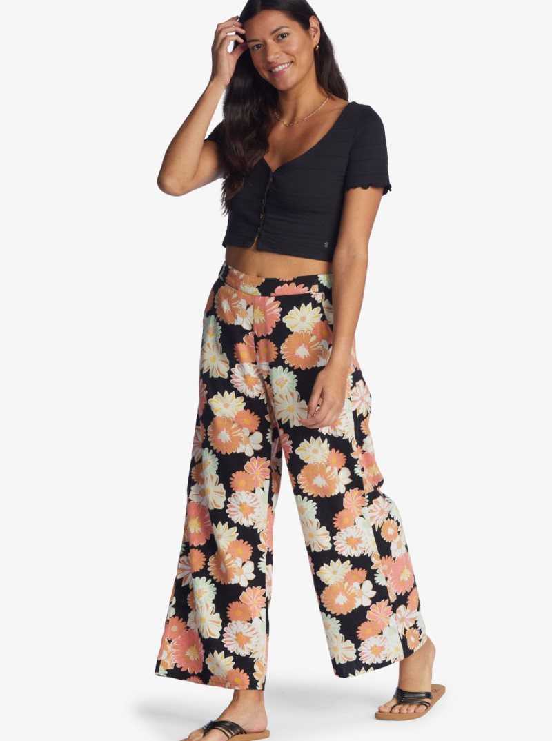 Pantalon Roxy Midnight Avenue Femme Grise Foncé | 316470KNH