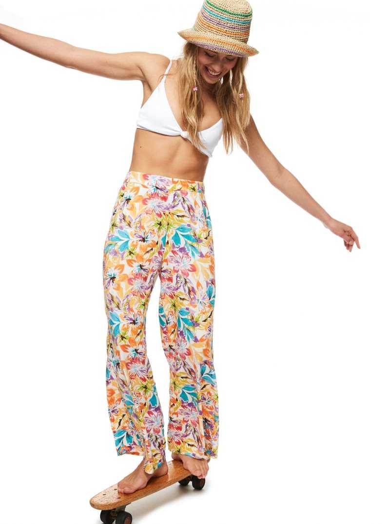 Pantalon Roxy Midnight Avenue Legere Femme Blanche | 329548VTO