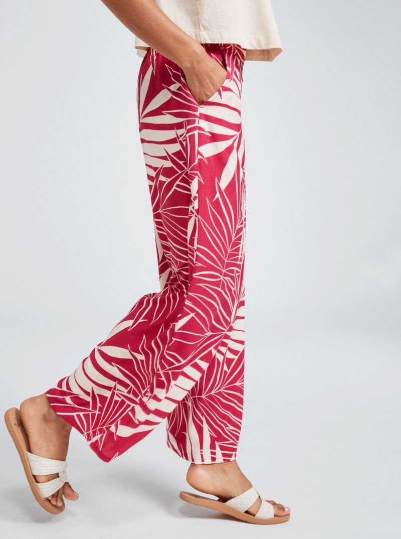 Pantalon Roxy Midnight Avenue Regular Length Femme Rouge | 904782AZL