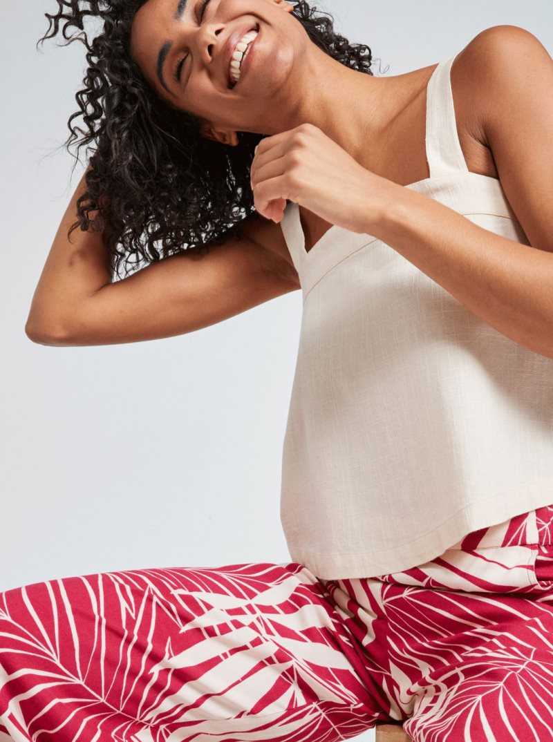 Pantalon Roxy Midnight Avenue Regular Length Femme Rouge | 904782AZL