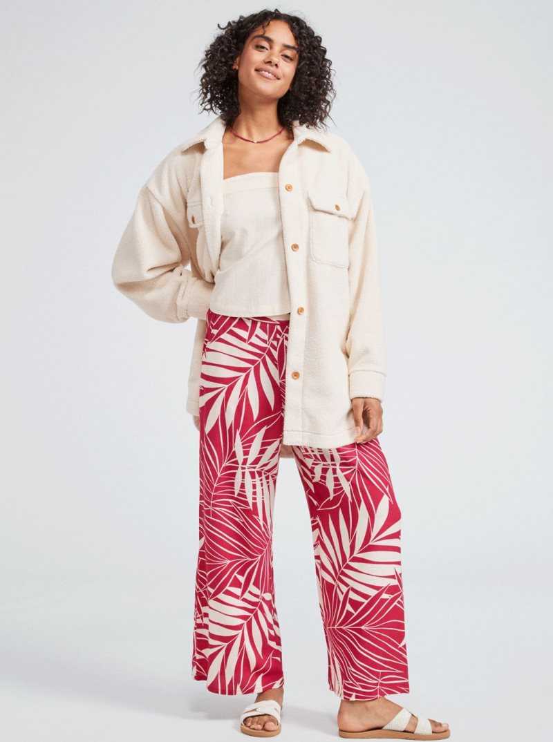 Pantalon Roxy Midnight Avenue Regular Length Femme Rouge | 904782AZL