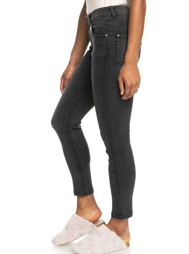 Pantalon Roxy Night Away Black Slim Jeans Femme Grise Foncé | 325089TUJ