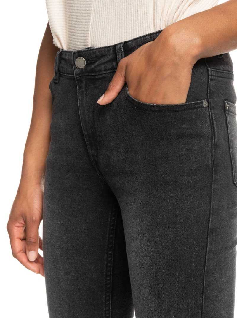 Pantalon Roxy Night Away Black Slim Jeans Femme Grise Foncé | 325089TUJ