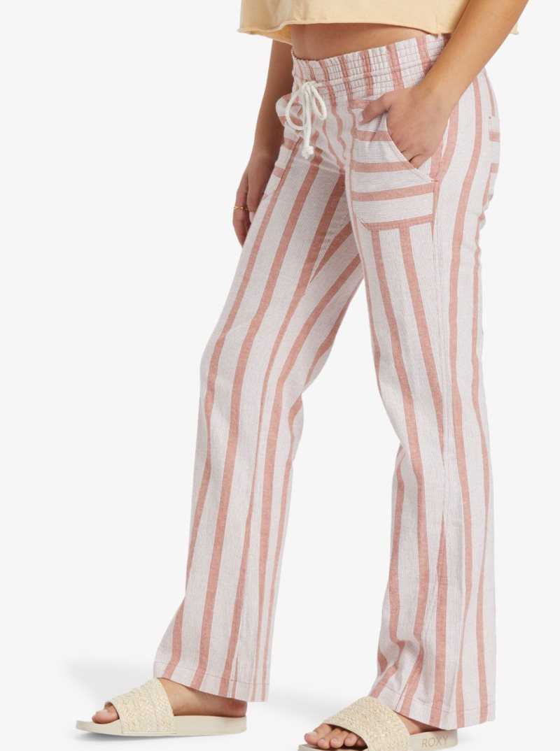 Pantalon Roxy Oceanside Flared Femme Stripes | 514370TGP