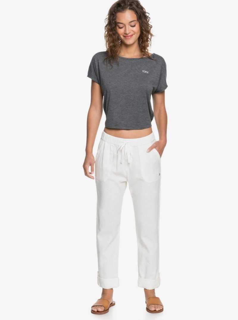 Pantalon Roxy On The Seashore Cargo Femme Blanche | 381620HMO