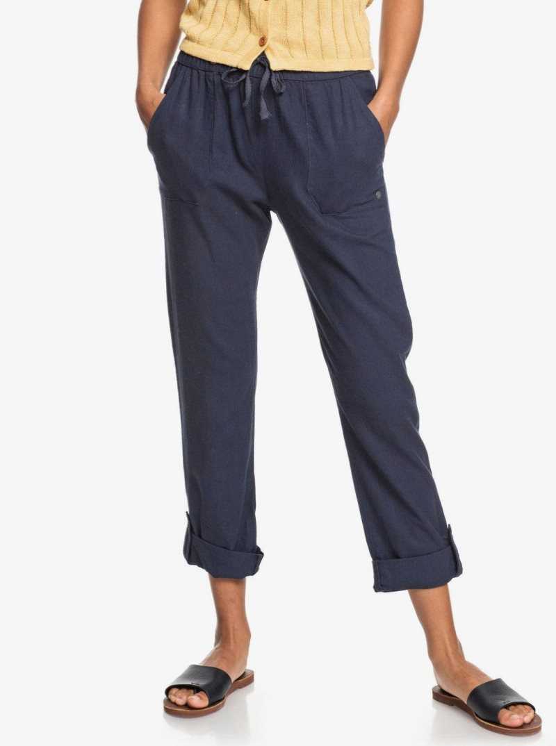 Pantalon Roxy On The Seashore Cargo Femme Indigo | 592837MQW