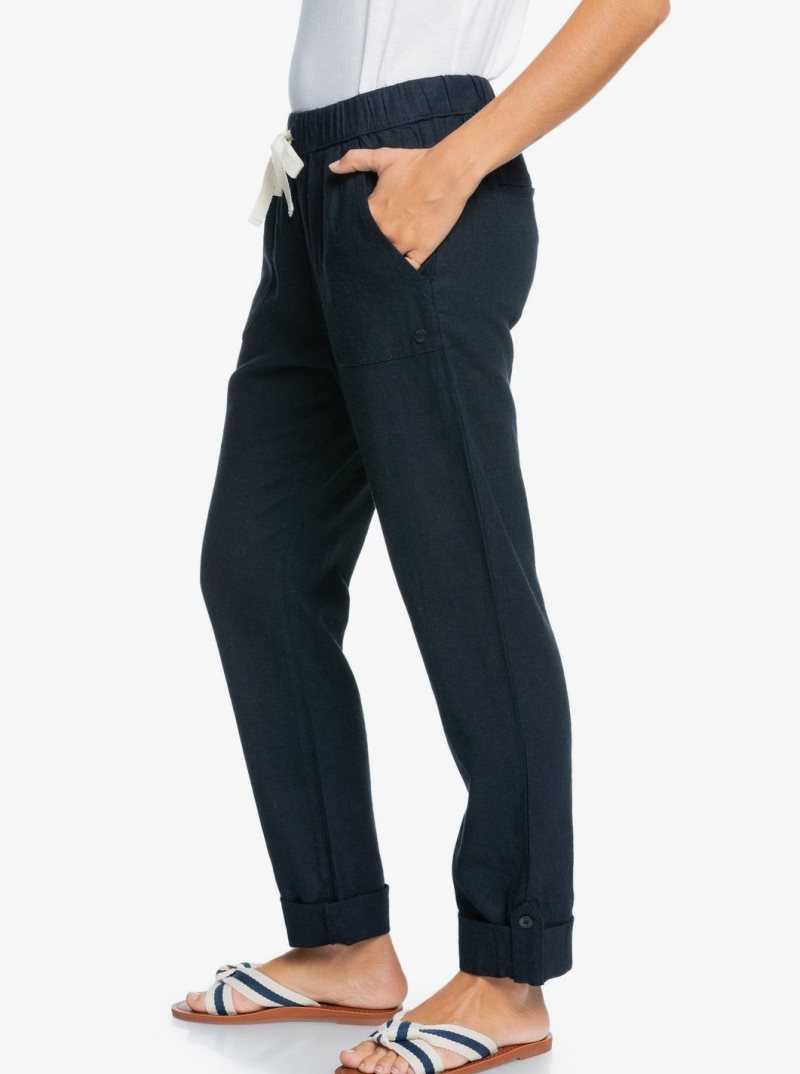 Pantalon Roxy On The Seashore Cargo Femme Grise Foncé | 862541YWV