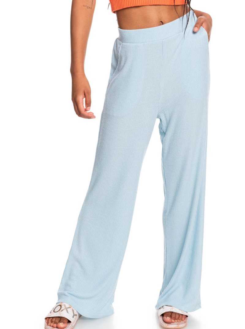 Pantalon Roxy Sunday Morning Rib Femme Bleu | 521940HDW