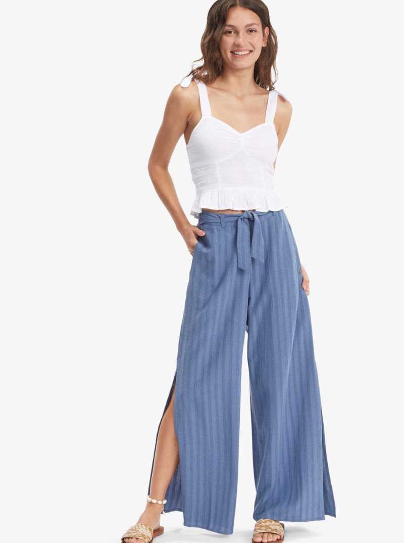 Pantalon Roxy Sunkissed Larges Leg Beach Femme Bleu | 459631WUR