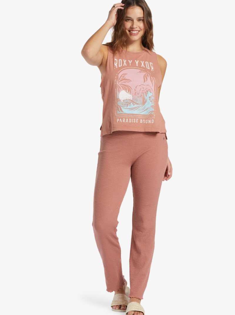 Pantalon Roxy Zuma Knit Pant High Taille Knit Flare Femme | 086415VHG