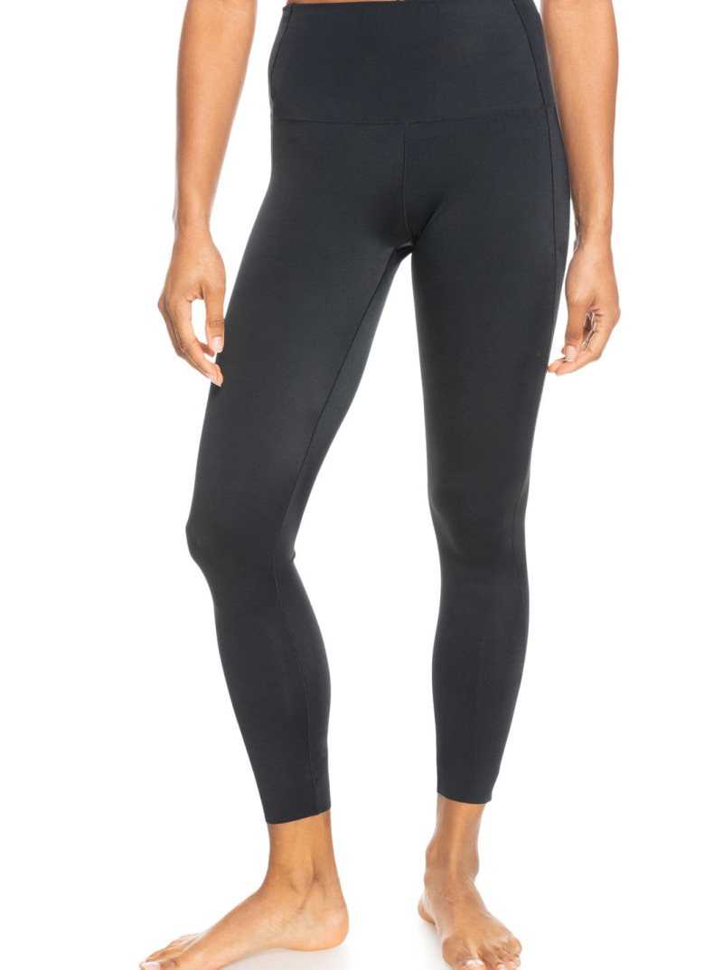 Pantalons Roxy Against The Clock Technical Leggings Femme Noir | 562738NMV