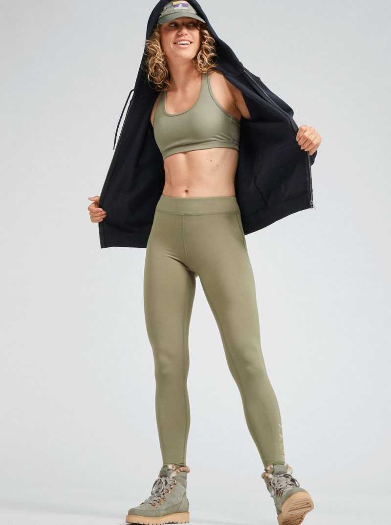 Pantalons Roxy Good Morning Midnight Workout Leggings Femme Vert Foncé | 397548GAR